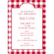 Red Gingham Invitations Image 4 of 4